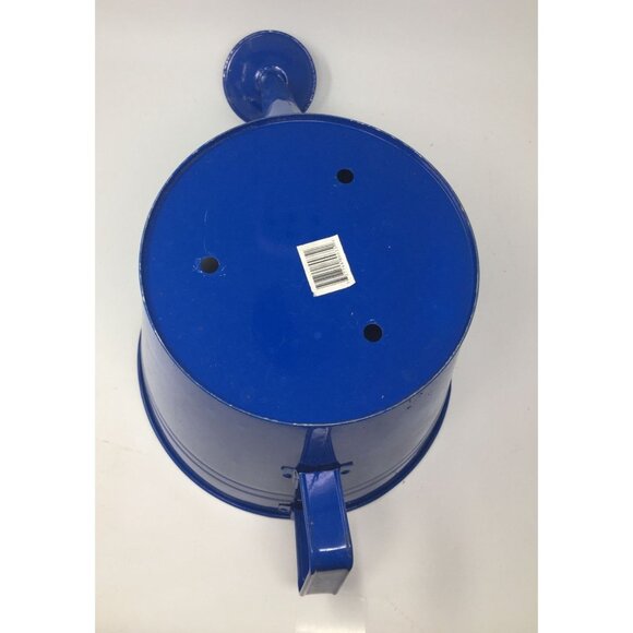 Vintage Blue Watering Can with Handle - about 8.5'' tall and 10'' wide - Picture 6 of 8